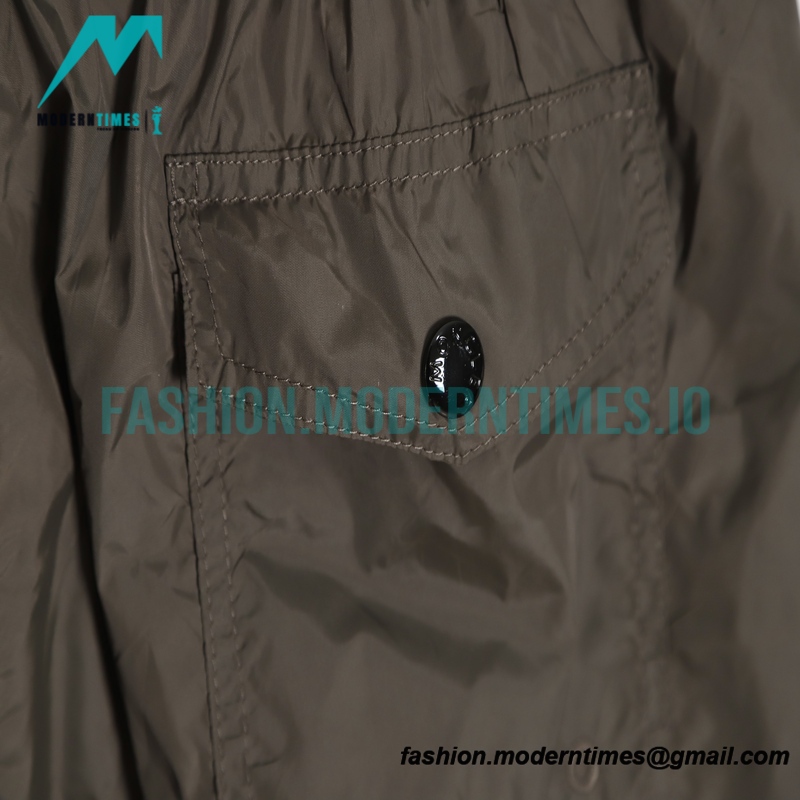 Moncler - White Leather Beach Shorts Pants
